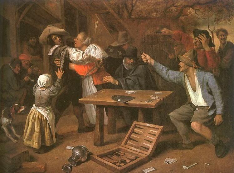 Jan Steen Card Players Quarreling France oil painting art